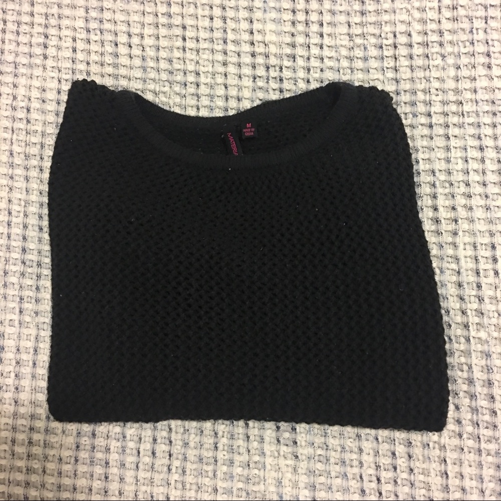 Girls knit black sweater